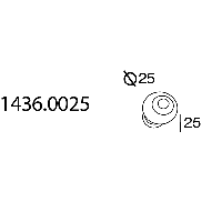 1436.0025.001 Ручка кнопка классика, античная бронза