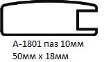 A1801 Профиль МДФ для рамочных фасадов A1801 2800х50х18мм Коллекция шелк цвет Чёрный шелк