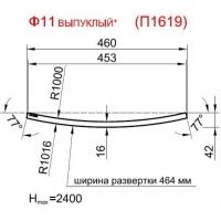 Панель радиусная (гнутая) Ф11-16, толщина 16мм