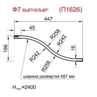 Панель радиусная (гнутая) Ф7-18, толщина 18мм