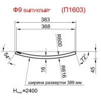 Панель радиусная (гнутая) Ф9-16, толщина 16мм