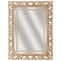 Зеркало ППУ прямоугольное R0021BA 880x1080 белый с золотой патиной (эмаль)