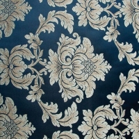 Мебельная ткань жаккард ANGELIQUE monogramme bleu royal(Анжелик Монограм блю рояль)