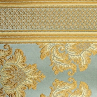 Мебельная ткань жаккард ANGELIQUE monogramme ligne bleu luxe(Анжелика монограмм Лайн Блю люкс)