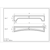 Фрезеровка 08 Эллипс, арки МДФ в пленке ПВХ, любые размеры