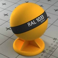RAL 1033 краска для фасадов МДФ цвет георгиново-желтый