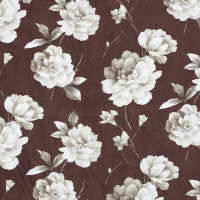 Мебельная ткань микрофибра FUROR Flowers Brown (Фурор Флауэрс Браун)