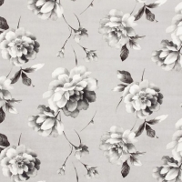 Мебельная ткань микрофибра FUROR Flowers Grey (Фурор Флауэрс Грэй)